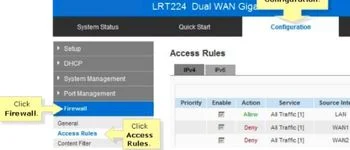 Inbound/Outbound Firewall Rules On Linksys Modem Router/Gateways